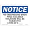 Signmission OSHA Notice Sign, 5" Height, 7" Width, No Trespassing When Pool Is Closed Violators Sign, Landscape OS-NS-D-57-L-15002 - alternate 1